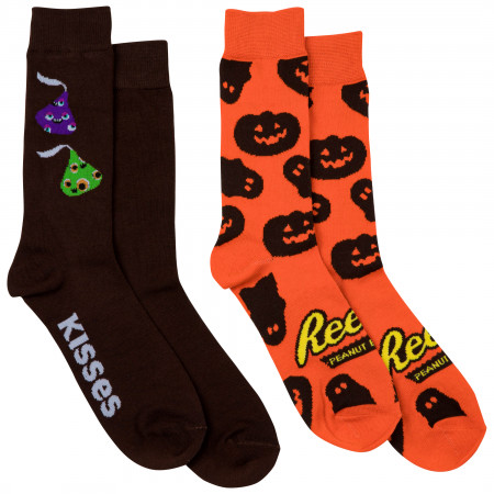 Hershey's Kisses and Reese's Cups Spooky 2 Pairs of Crew Socks